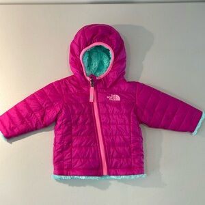 EUC The North Face Baby Reversible Full-Zip Hooded Jacket 3-6 months